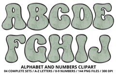 Summer Alphabet &amp; Numbers PNG Clipart Doodle Letters 300 DPI Product Image 2