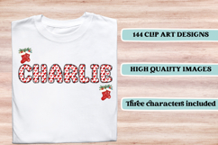 Valentine Alphabet Clip Art, valentines day letters doodle Product Image 6