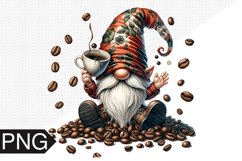 Coffee Gnome Sublimation - Clipart PNG Design Product Image 1