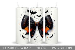 Halloween Bow Tumbler Design. Halloween Sublimation Product Image 1
