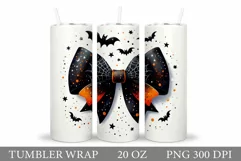 Halloween Bow Tumbler Design. Halloween Sublimation Product Image 1