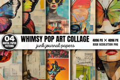 Whimsy Pop Art Collage Journal Patterns PNG Product Image 1