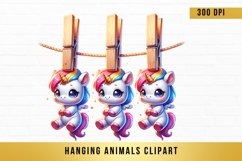 cute hanging animals clipart, hanging animals sublimation Product Image 1