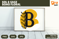 Sol &amp; Sage Boho Floral Monogram Product Image 1
