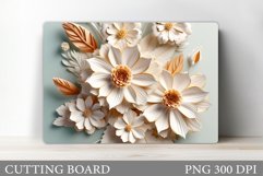 Flowers Cutting Board. Kitchen Cutting Board Template Product Image 1