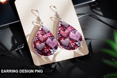 Valentines Day Teardrop Sublimation- Valentines Day Earring Product Image 1