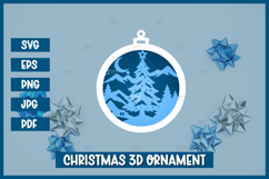 Christmas Ornament SVG,Christmas Paper cut SVG Product Image 1