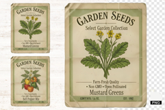 Spring Vegetable Seeds Packet PNG Product Image 1