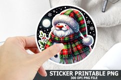 Christmas Santa Sticker| Christmas Sticker PNG Design Product Image 1