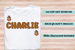 Thanksgiving Alphabet clipart, thanksgiving letters doodle Product Image 6