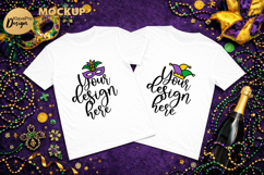 Mardi Gras T Shirts Mockup | Festive Carnival Apparel Mockup Product Image 1