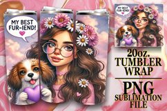 Timeless charm 20oz tumbler wrap, Dog Mom Product Image 1
