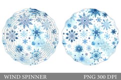 Snowflakes Wind Spinner. Christmas Wind Spinner Sublimation Product Image 1