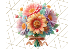 Pastel Flower Bouquet PNG Clipart, Elegant Floral Art Product Image 4