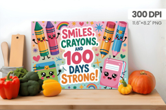 100 days of school Cutting Board PNG Design, Teacher PNG Product Image 1