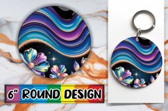 Enchanted Keychain Round Sublimation PNG, Pattern Product Image 1