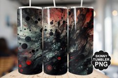 Black Red And Liquid stained Glass - Tumbler PNG Design Product Image 1