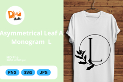 Asymmetrical Leaf Monogram Product Image 1