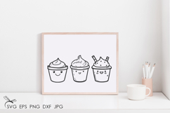 Cute kawaii yogurt svg files for cricut Product Image 2