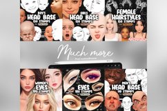 150 Procreate Boy&#039;s Head Base Stamp Brushes Product Image 12