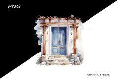 Greece summer clipart, Mediterranean Vacation Clipart Product Image 1