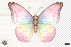 Pastel Spring Butterfly PNG Product Image 1