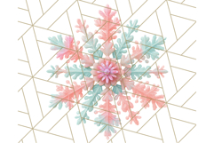 Coral and Aqua Christmas Clipart PNG, Pastel Holiday Art Product Image 4