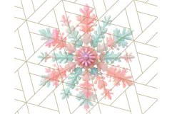 Coral and Aqua Christmas Clipart PNG, Pastel Holiday Art Product Image 4