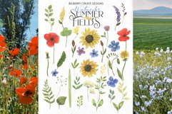 Watercolour Summer Flowers Fields Product Image 10