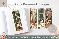Floral Bookmarks Printable, Home Bookmark Designs Product Image 1