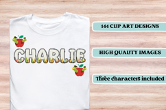 Back to School Alphabet png, letters doodle, school clipart Product Image 6