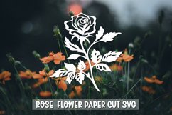 20 Rose Flower SVG I Rose Flower Vinyl Decal, Paper Cut Rose Product Image 13