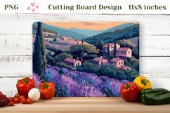 Lavender Cutting Board, Lavender Fields Sublimation Design Product Image 1