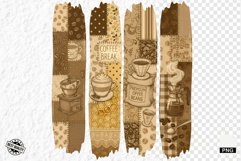Coffee &amp; Bees Brush Stroke Clipart Product Image 1