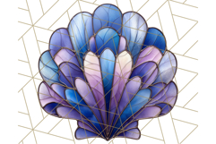 Stained Glass Sea Creatures PNG Clipart, Ocean Fantasy Product Image 4