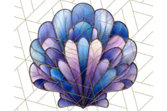 Stained Glass Sea Creatures PNG Clipart, Ocean Fantasy Product Image 4