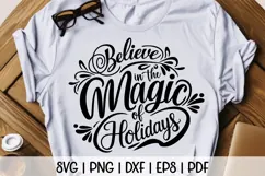Believe in the Magic of Holidays SVG Christmas Design Product Image 4