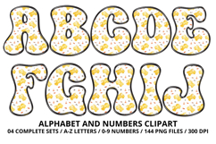 Construction Alphabet Letters &amp; Numbers Clipart PNG 300DPI Product Image 2