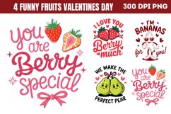 Funny Fruits Valentines Day Sublimation Bundle PNG Product Image 7