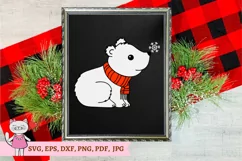 Cute Polar Bear SVG cut file for cricut and silhouette, Product Image 1