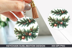 Christmas Keychain Sublimation - Christmas Keychain PNG Product Image 1