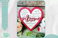 Valentine's XOXO Love Scored Glowforge Laser cut svg Product Image 3