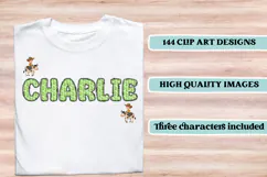 Cowboy Kid Alphabet png clipart, cowboy letters doodle Product Image 6