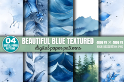Beautiful Blue Textured Backgrounds Graphics PNG Product Image 1