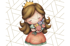 Princess Clipart PNG, Cute Royal Girl Clip Art Product Image 4