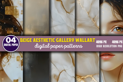 Beige Aesthetic Gallery Wall Art PNG Product Image 1