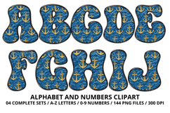 Summer Alphabet &amp; Numbers PNG Clipart Doodle Letters 300 DPI Product Image 2
