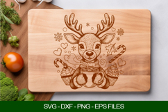 Christmas Deer - Christmas Towel SVG Design Product Image 1