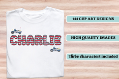 POLICE Alphabet &amp; Numbers Clipart Classroom PNG Bundle Product Image 6