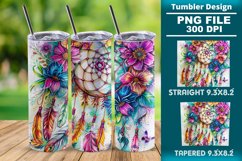 Dreamcatcher 20oz skinny Tumbler wrap design png Product Image 1